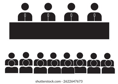 Conference Business Meeting Icons. Variety Design. Vector Illustration.