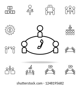 conference call icon. conferencing icons universal set for web and mobile