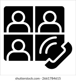 Conference Call Icon Element For Design