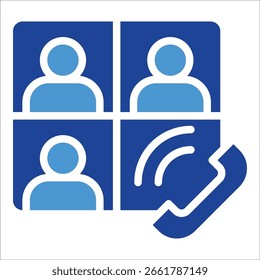 Conference Call Icon Element For Design
