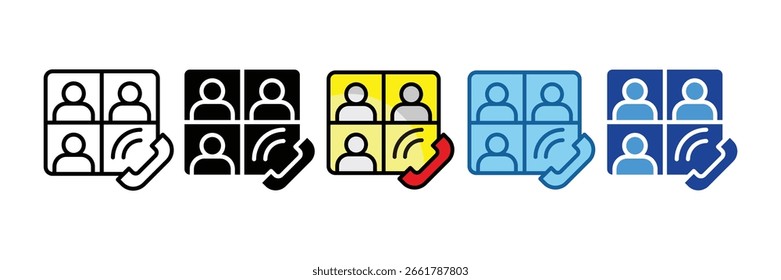 Elemento de icono de llamada de conferencia para diseño