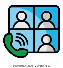 Elemento de icono de llamada de conferencia para diseño
