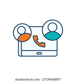 Icono de llamada de conferencia Vector ilustración de stock