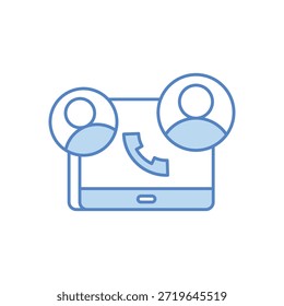 Icono de llamada de conferencia Vector ilustración de stock