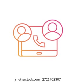 Icono de llamada de conferencia Vector ilustración de stock