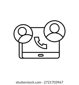 Icono de llamada de conferencia Vector ilustración de stock