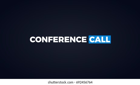 Conference Call Word Minimal Modern Titles Stock Vector (Royalty Free ...