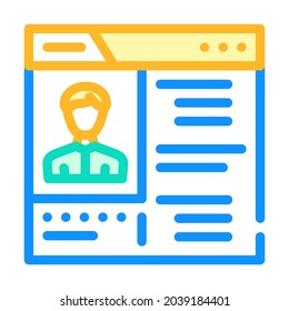 conference chat color icon vector. conference chat sign. isolated symbol illustration