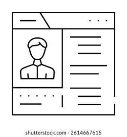 conference chat line icon vector. conference chat sign. isolated contour symbol black illustration