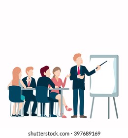 Conference  concept  class presentation training  isolated vector.