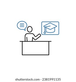 Conference concept line icon. Simple element illustration.Conference concept outline symbol design.
