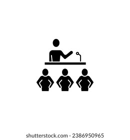 Conference concept line icon. Simple element illustration. Conference concept outline symbol design.