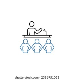 Conference concept line icon. Simple element illustration. Conference concept outline symbol design.