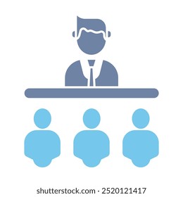 conference concept line icon. Simple element illustration. conference concept outline symbol design.