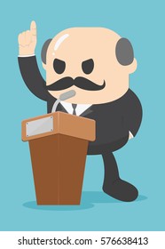Conference concept with Speaker on the podium
