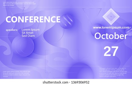 Conference design template. Business background. Colorful elements. Announcement conference. Abstract cover design. Vector illustration.