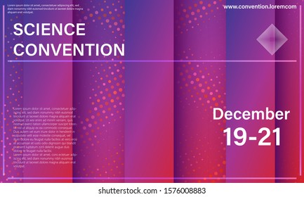 Conference design template. Business background. Colorful elements. Announcement conference. Abstract cover design. Vector illustration.