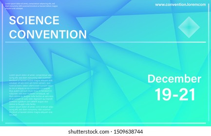 Conference design template. Science convention. Business background. Colorful elements. Announcement conference. Abstract cover design. Vector illustration.