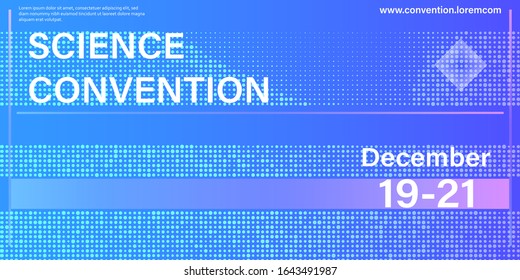Conference design template. Science convention. Business background. Colorful elements. Announcement conference. Abstract cover design. Vector illustration.