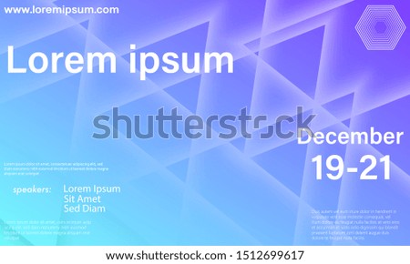Conference design template. Science convention. Business background. Colorful elements. Announcement conference. Abstract cover design. Vector illustration.