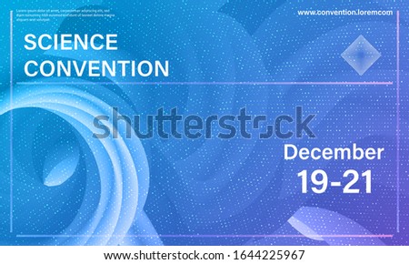 Conference design template. Science convention. Business background. Colorful elements. Announcement conference. Abstract cover design. Vector illustration.