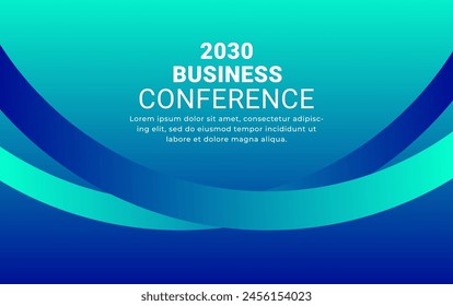 Conference event banner background design. Minimal flyer layout template