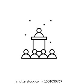 Conference event management icon. Element of event management icon
