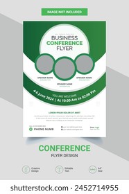 Conference flyer design, creative event flyer, business conference.