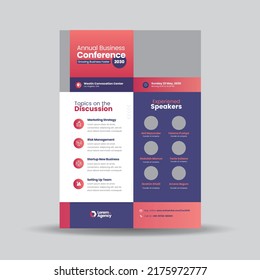 Conference Flyer Design, Digital Marketing Webinar, Corporate Business Meetup Flyer Design