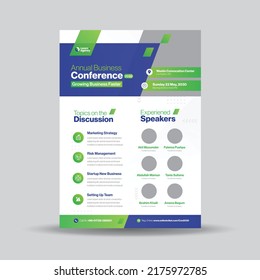 Conference Flyer Design, Digital Marketing Webinar, Corporate Business Meetup Flyer Design