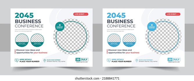 Conference Flyer And Invitation Banner Template Design, Horizontal Conference Flyer Design Template. Women Leadership Conference Flyer Design , Business Or Corporate Conference Flyer Design