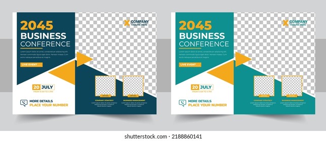 Conference Flyer And Invitation Banner Template Design, Annual Corporate Business Workshop, Meeting And Training Promotion Poster, Science Conference Business Design Template. Science Brochure Flyer