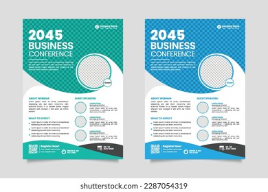 conference flyer template design idea