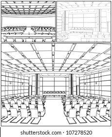 Konferenzsaal Interior Vector 01