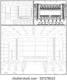 Conference Hall Interior Vector 03