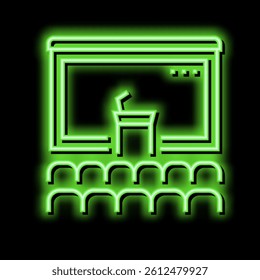 conference hall neon light sign vector. conference hall illustration