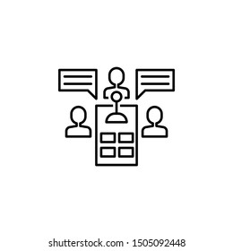 Conference icon. Element of interview icon
