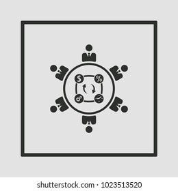 Conference icon, isolated. Flat  design. 