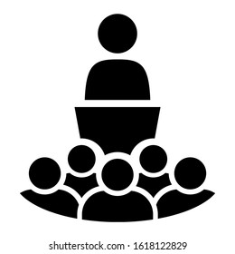 conference icon isolated sign symbol vector illustration - high quality black style vector icons
