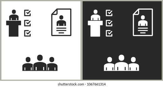 conference icon, management consulting, vector consult symbol