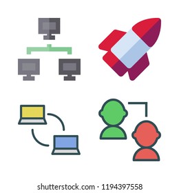 conference icon set. vector set about networking and startup icons set.