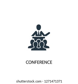 Conference icon. Simple element illustration. Conference concept symbol design. Can be used for web and mobile.
