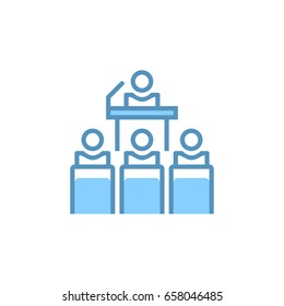 Conference icon. Speaker vector