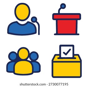 Conference icon symbol Set Vector Art illustration
