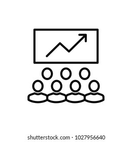 Conference icon, training vector icon,  business