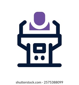 conference icon. vector dual tone icon for your website, mobile, presentation, and logo design.