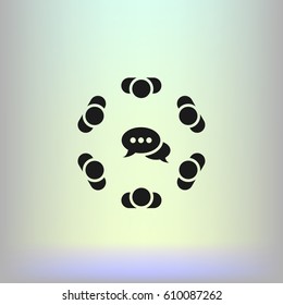 Conference Icon Vector flat design style