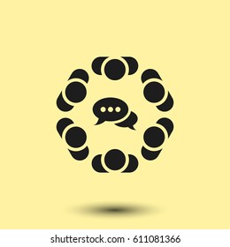 Conference Icon Vector flat design style