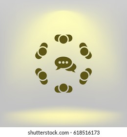 Conference Icon Vector flat design style