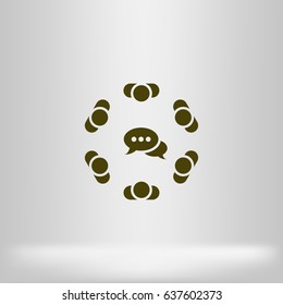 Conference Icon Vector flat design style